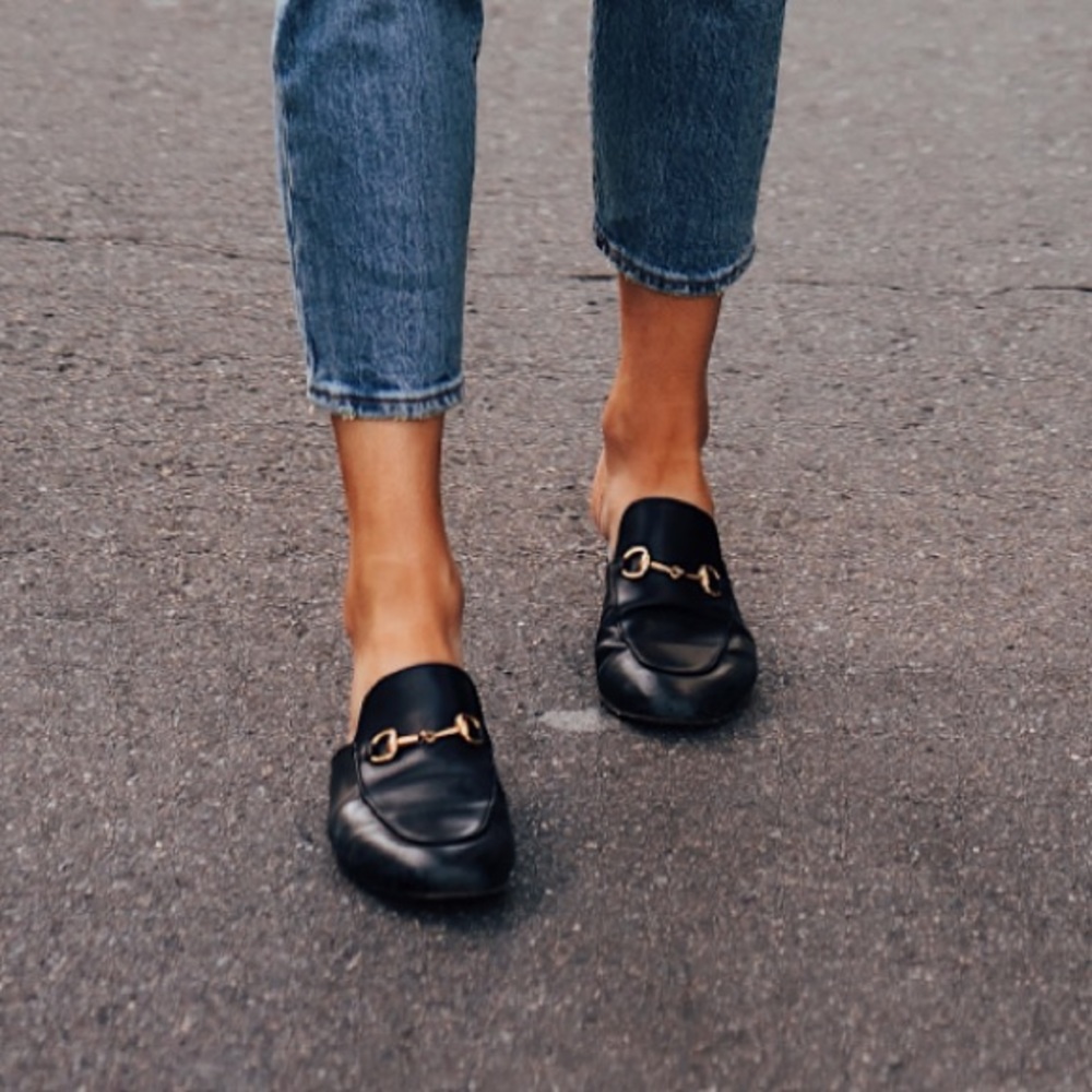 GUCCI Leather Horsebit slipper
